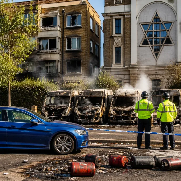 Four men admit setting fire to Hatzola ambulances in Golders Green, causing around £1m damage