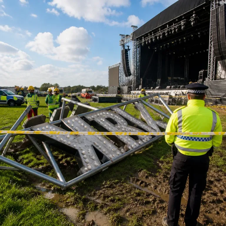 Man dies and at least six injured after large sign collapses at Big Church festival
