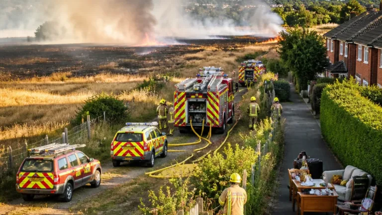 Walsall firefighters tackle large Clayhanger grassland blaze as homes briefly evacuated