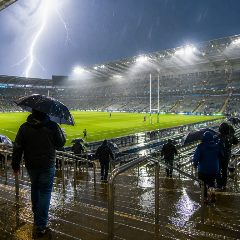 Lightning halts Browns–Bills preseason after nearby strike; game suspended amid severe thunderstorm warning