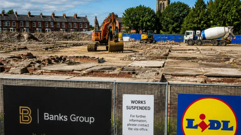 Work on long‑planned Sainsbury’s development in Darlington grinds to a halt