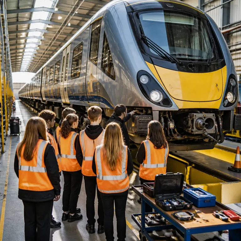 Hitachi Rail opens depot to students as part of wider push to boost UK STEM pathways