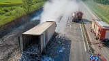 Camion incendia il carico: A31 chiusa verso Rovigo tra Santa Margherita e Piacenza d'Adige
