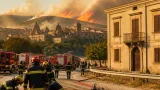 Incendi e polemica a L'Aquila: fiamme sulle frazioni e critiche al sindaco