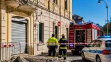 Terni, cedimento parziale del tetto di palazzo Montani: strada chiusa e locali interdetti