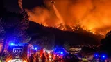 Vigili del Fuoco di Lecco in supporto per il vasto incendio sul monte Goi a Como