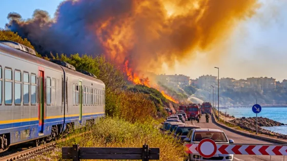 Incendio tra Campomarino e Termoli: stop ai treni sulla linea Pescara-Bari, disagi per i viaggiatori