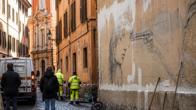 A Bologna un graffito minaccia Meloni: volto, pistola e la scritta ‘Morte a Meloni e ai fasci’