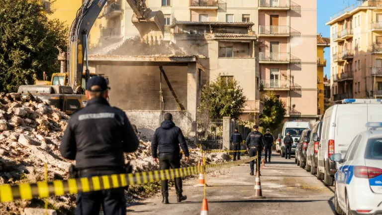 A Cassino avviate le demolizioni nella zona Colosseo con dispositivi di sicurezza