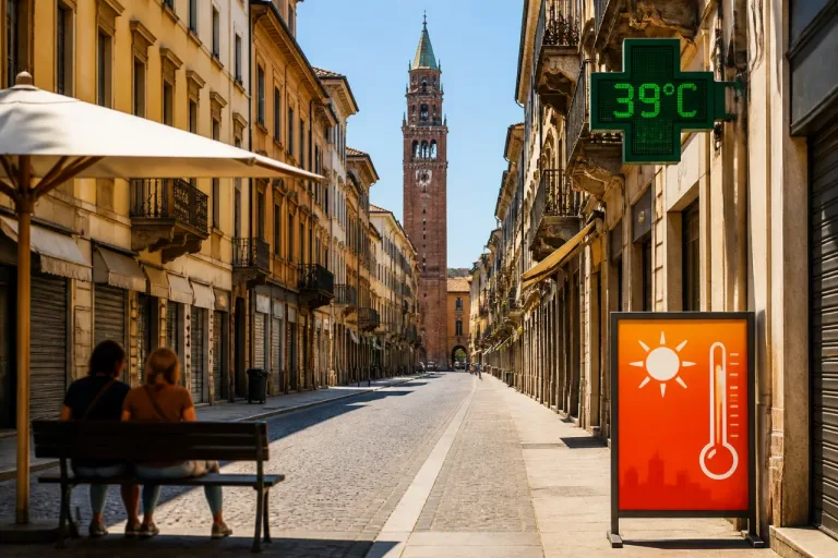 A Cremona la terza ondata di caldo: 39°C in città e notti tropicali, allerta per i fragili