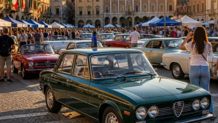 A Cuneo il centenario dell’A.C.I.: sfilata di oltre 50 auto storiche e l’Alfa Giulia della Polizia