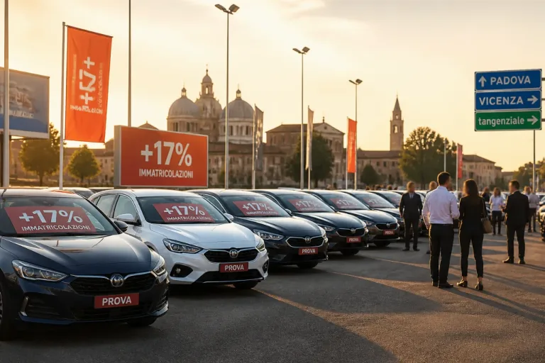 A giugno in provincia di Padova +17% di immatricolazioni: 2.004 nuove auto registrate