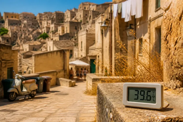 A Matera arriva un'ondata di caldo africano: temperature in risalita fino a 40°C
