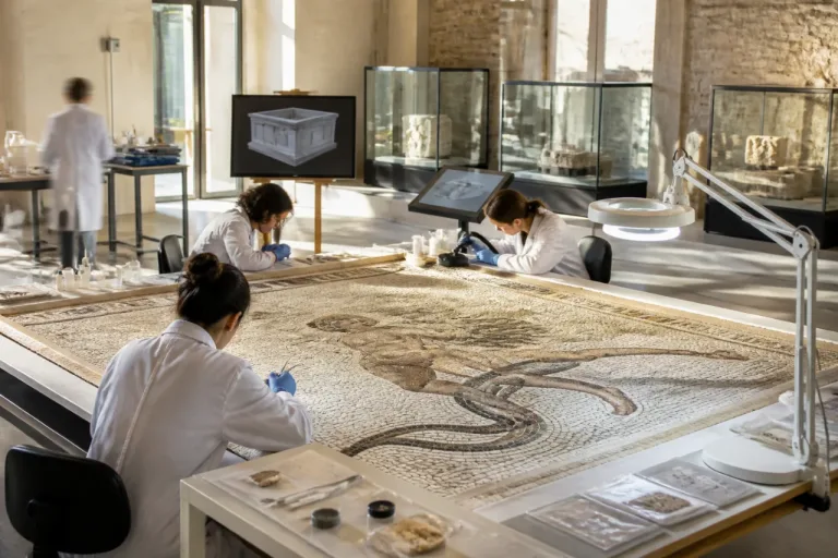 A Vicenza parte il restauro del mosaico di piazza Biade: intervento al Museo Naturalistico Archeologico