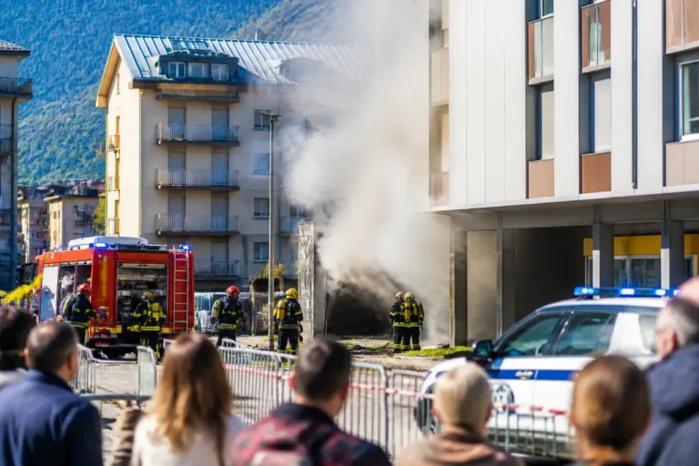 Aosta, incendio in via Mont Emilius: chiuse due strade, nessun ferito