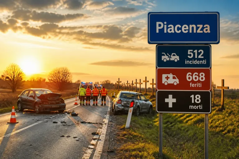 Aumentano le vittime sulle strade del Piacentino: 18 morti nei primi sei mesi del 2025