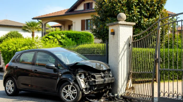Auto si schianta contro un cancello a Besozzo: 24enne trasportato in codice giallo