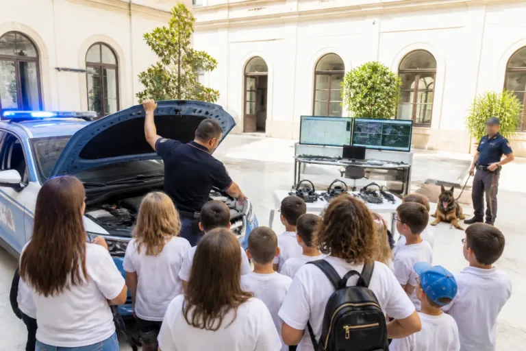 Bambini del Centro Udire in visita alla Questura di Vibo Valentia: giornata di scoperta