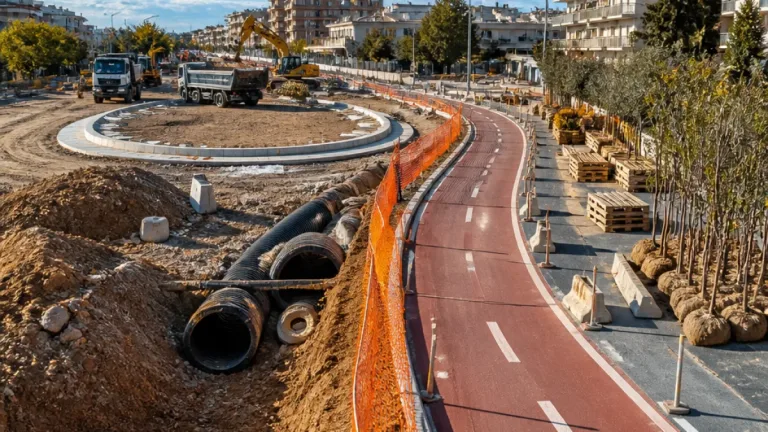 Bari, San Paolo cambia volto: rotatoria, pista ciclabile e centinaia di alberi in viale delle Regioni
