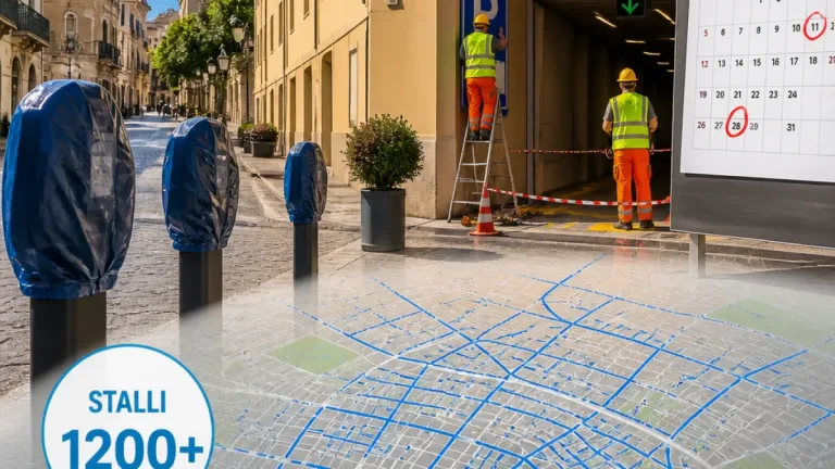 Benevento, dal 28 agosto BeMobi prende in gestione la sosta: mappa nuovi stalli e riapertura Porta Rufina