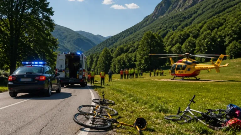 Biella, quattro ciclisti feriti a margine della Gran Fondo Biella‑Oropa: accertamenti in corso