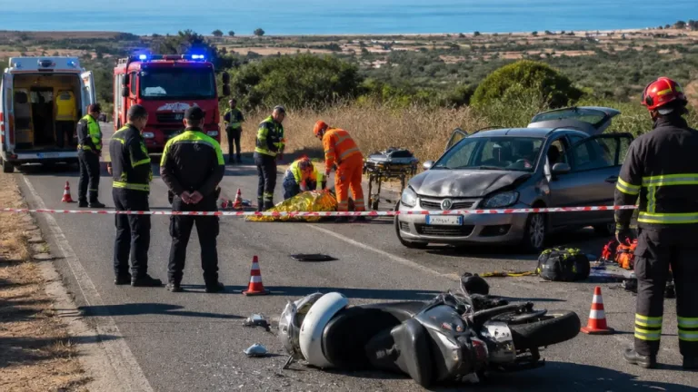 Brindisi: incidente mortale sulla SP10, muore un motociclista di 62 anni