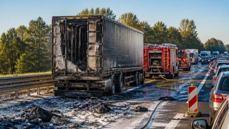 Camion di latticini prende fuoco sull'A4: tratto chiuso, traffico in tilt