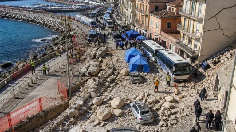 Campi Flegrei ancora in scosse: droni documentano danni, feriti e centinaia di sfollati