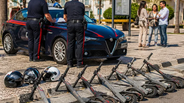 Carabinieri multano otto monopattini nei controlli in nove comuni: quattro conducenti minorenni