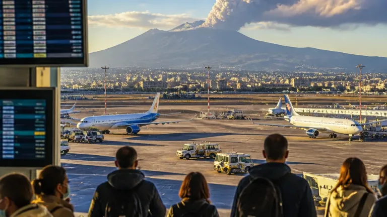 Catania: Fontanarossa chiuso fino alle 12 di lunedì per la cenere dell'Etna
