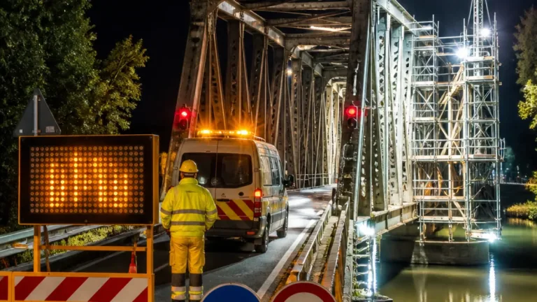 Chiusura notturna del ponte sul Po tra San Martino Siccomario e Bressana: due notti di lavori