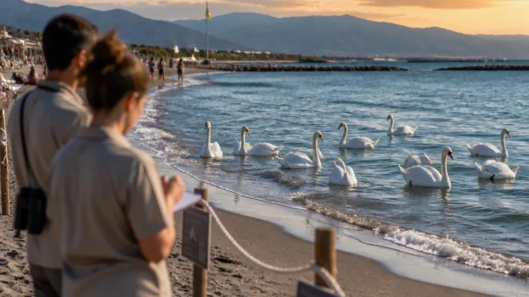 Cigni reali lungo la costa: la Lipu invita a non avvicinarli e a non dar loro da mangiare
