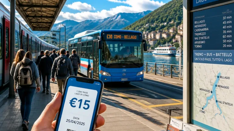 Como Open Pass: biglietto da 15 euro per treno + bus per visitare il Lario