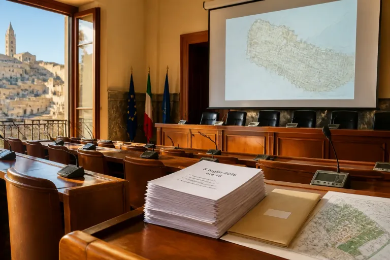 Consiglio comunale a Matera: all'ordine del giorno strade, Sassi e alloggi ERP