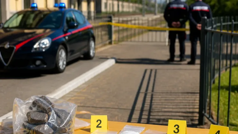 Controlli alla stazione di Carnate: arresto, denuncia e sequestri nei giardini pubblici