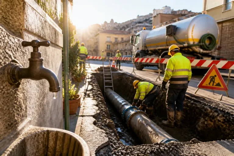 Cosenza, domani stop all’acqua per lavori sul Merone: disagi a Portapiana e cali in centro