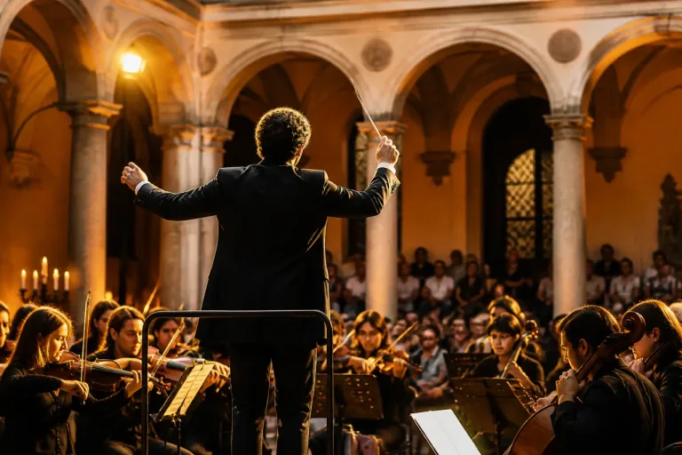Orchestra Euphoria dirige Mozart nel Chiostro di Sant’Abbondio: il giovane Davide Dell’Oca in primo piano