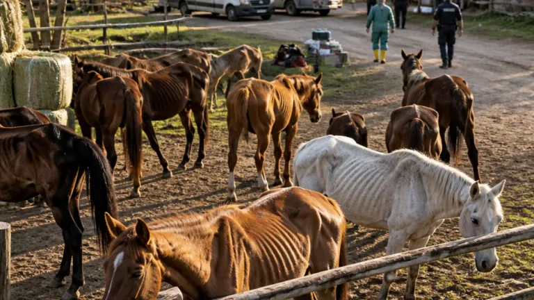 Dodici cavalli denutriti salvati dall’allevamento astigiano: trasferiti a strutture varesine