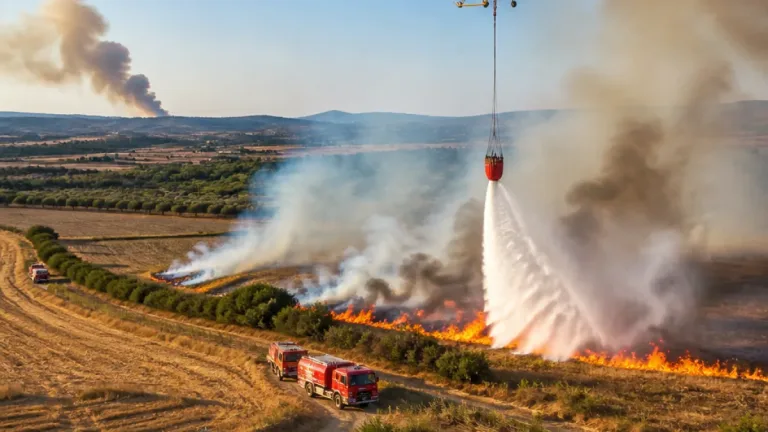 Doppio fronte di fuoco a Samassi e San Basilio: elicotteri in azione, area sotto controllo
