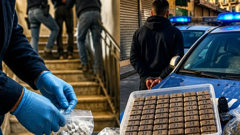 Due arresti a Palermo: sequestrati oltre 3,8 kg di hashish e materiale per il confezionamento