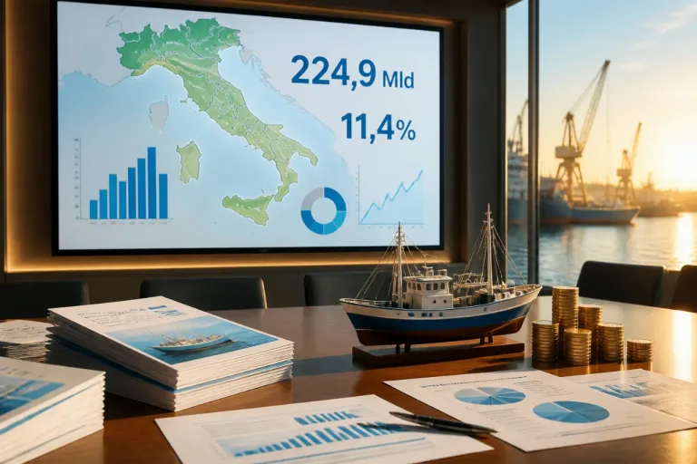 Economia del mare vale 224,9 miliardi: incidenza dell'11,4% sul Pil e oltre 1,1 milioni di occupati
