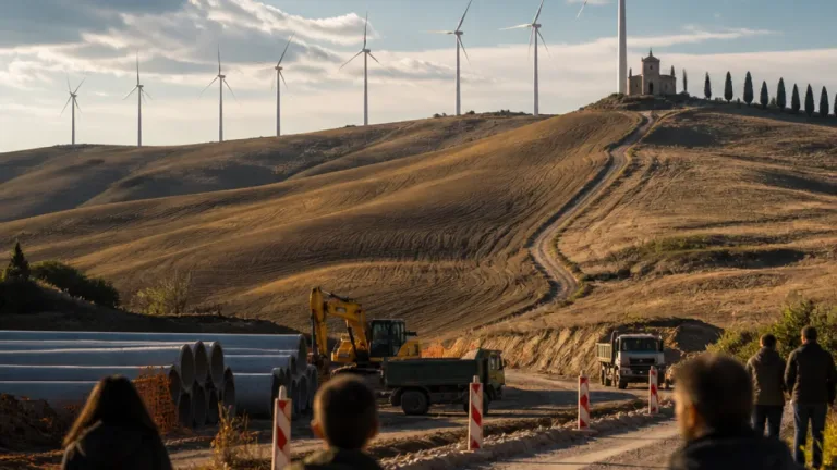 Eolico nelle Crete Senesi, allarme per 10 turbine da 200 metri: appello del Club Unesco