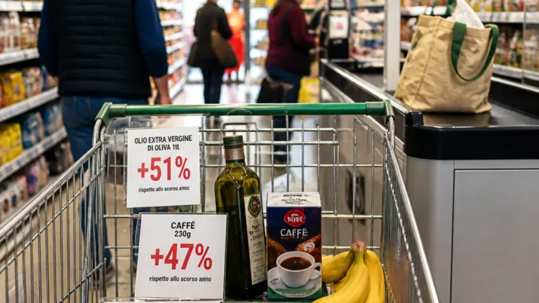 Fermo: caro-spesa quasi +30% in cinque anni, allarme per le famiglie