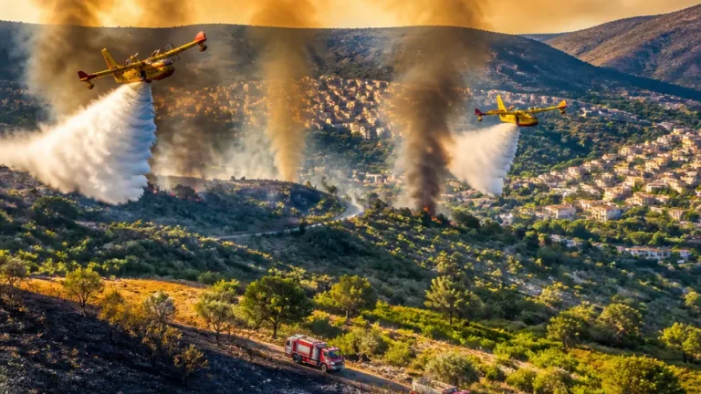 Fiamme in più punti della provincia: canadair in azione tra Altofonte, Marineo e Godrano