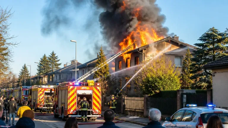 Fiamme in una villetta a Paderno Dugnano: alta colonna di fumo visibile a chilometri