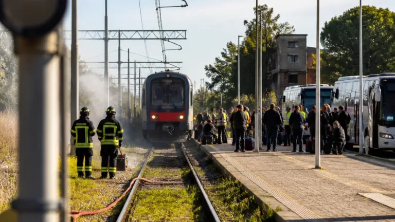 Foggia: incendio vicino ai binari, circolazione ferroviaria sospesa e 15 treni bloccati