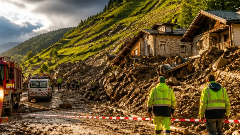 Frana a Sondalo: decine di persone isolate, strada comunale chiusa per sicurezza
