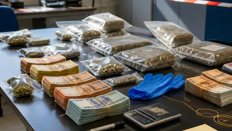 Frosinone, tre arresti per droga: sequestrati 309 g di hashish e oltre 130.000 euro