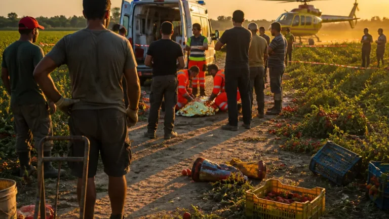Giovane di 19 anni muore dopo un malore durante la raccolta dei pomodori a Stagno Lombardo