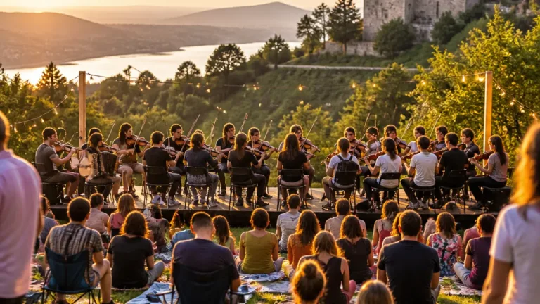 Giovani musicisti dell'Irlanda del Nord in tour a Briga: serata conclusiva sulla collina di San Colombano